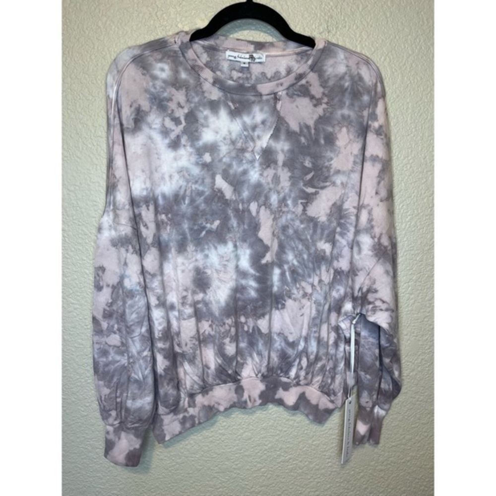 NWT Young Fabulous & Broke Purple Tie Dye Crewneck Sweatshirt Size Small